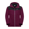 Jack Wolfskin Winterjacke Snowfrost 3in1 (wasser- und winddicht, warme Fleece-Innenjacke) rubinrot Kinder (164-176)